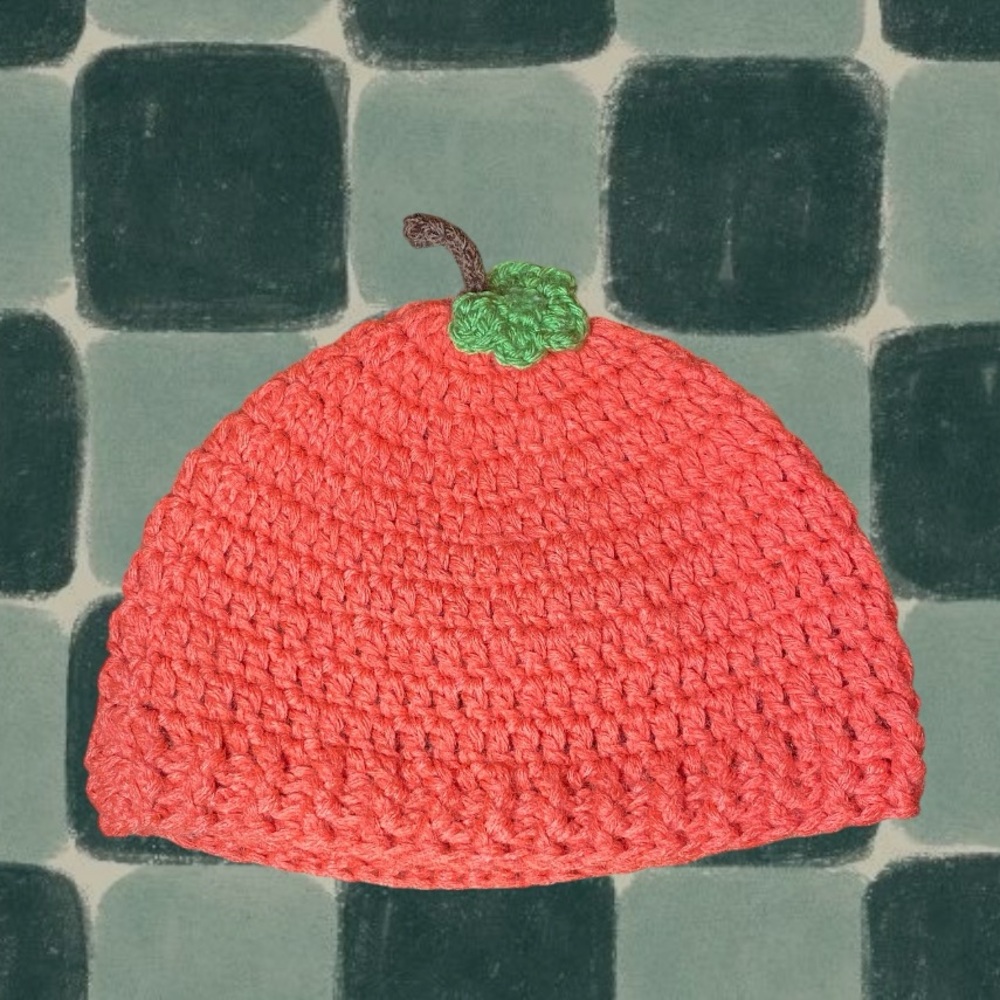 Crochet Pumpkin Beanie kids size
